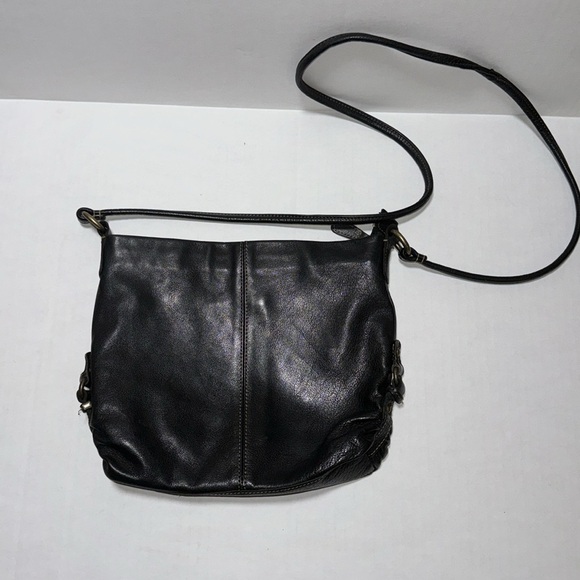 Vintage Fossil 10” bucket cross body purse black - Picture 5 of 7